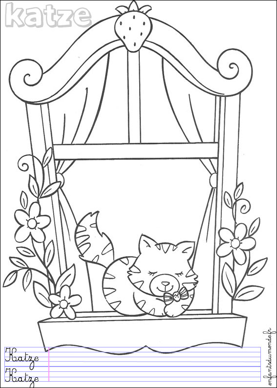 coloriage chat 2
